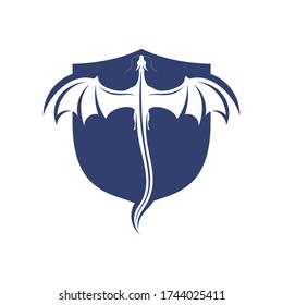 Dragon logo design vector. Icon Symbol. Template Illustration