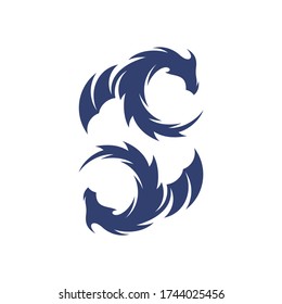 Dragon logo design vector. Icon Symbol. Template Illustration