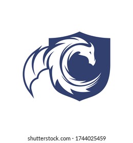 Dragon logo design vector. Icon Symbol. Template Illustration
