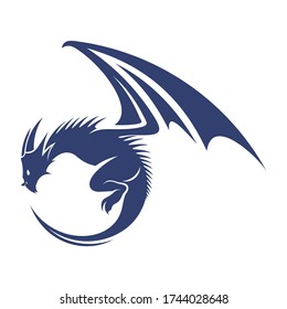 Vector de diseño del logo de Dragon. Símbolo de icono. Ilustración de plantilla