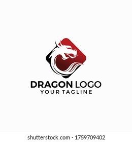 Ilustración del vector de diseño con logotipo Dragon