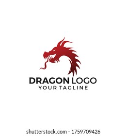 Dragon Logo Design Vector Illustration