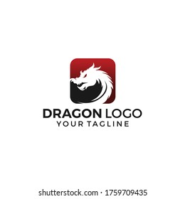 Ilustración del vector de diseño con logotipo Dragon