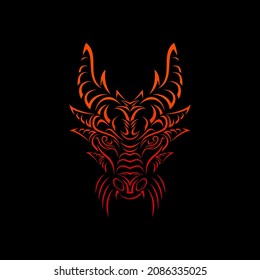 Dragon Logo Design Vector Illustration