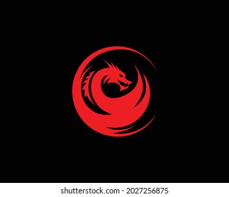 Dragon Logo Design Vector Template.