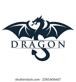 Dragon logo design vector template