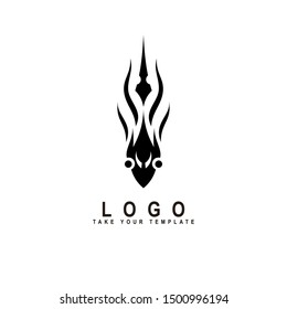 dragon logo, fantasy animal design template