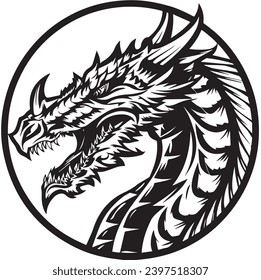 Dragon logo, fantasy world, asia