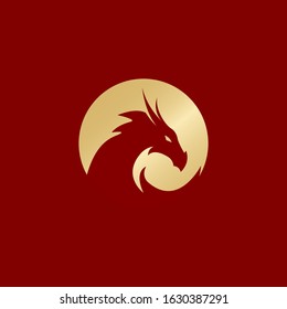 Dragon logo. Dragon fire icon. Vector illustration