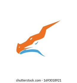 Dragon logo. Dragon fire icon. Vector illustration