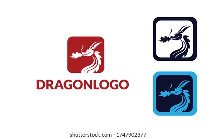 Dragon Logo with hed dragon can for company logo , branding , dragon mascot logo , with red colour and Vector EPS10
