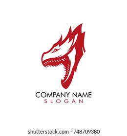 Dragon logo icon design concept vector illustration for your brand, company, corporate