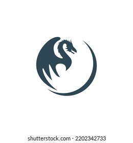 Dragon logo icon design illustration template