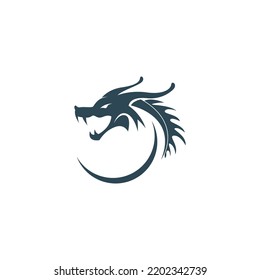 Dragon logo icon design illustration template