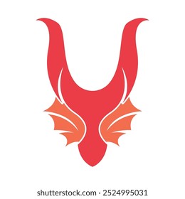 Dragon logo icon design template