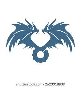 Dragon logo icon design template