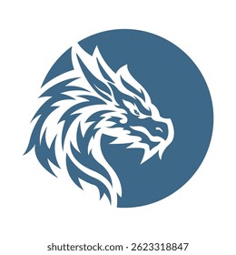 Modelo de design do ícone do logotipo da Dragon