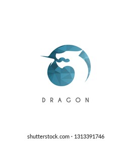 Dragon logo icon design. Vector illustration eps 10