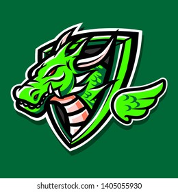 Dragon logo icon illustration art