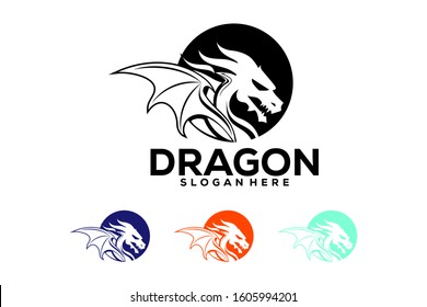 Dragon Logo Icon, Dragon Logo Template, Dragon logo Vector illustration