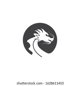 Dragon logo icon template vector illustration