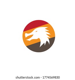 Dragon logo icon template vector illustration