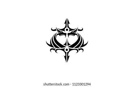 dragon logo icon vector