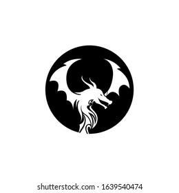 Dragon logo icon vector design template illustration