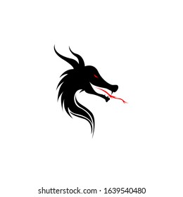 Dragon logo icon vector design template illustration