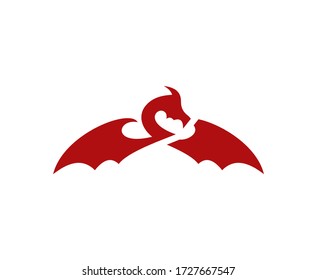 Diseño vectorial de icono del logo de Dragon 