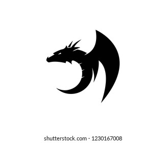 Dragon logo icon vector ilustration design