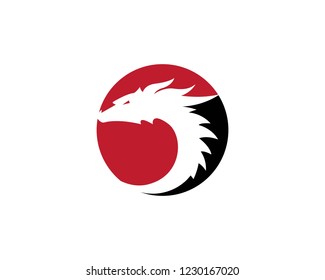 Dragon logo icon vector ilustration design