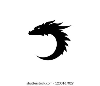 Dragon logo icon vector ilustration design