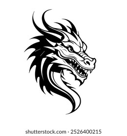 Drachen-Logo-Symbol, Vektorgrafik 