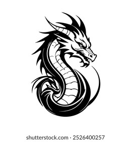 Drachen-Logo-Symbol, Vektorgrafik 