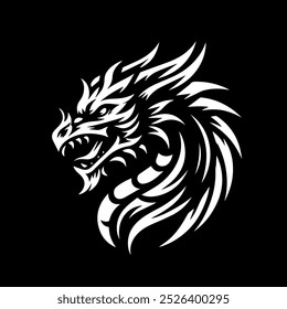 Drachen-Logo-Symbol, Vektorgrafik 