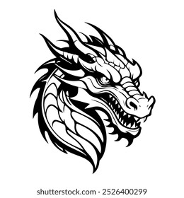 Drachen-Logo-Symbol, Vektorgrafik 