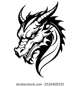 Drachen-Logo-Symbol, Vektorgrafik 