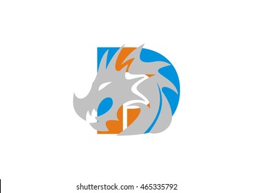 dragon logo letter
