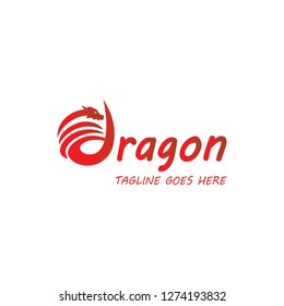 Dragon logo. Letter d logo design concept. Vector illustration