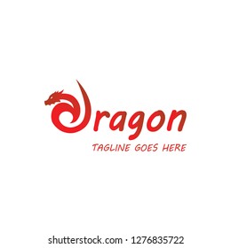 Dragon logo, Letter D logo design concept. Vector illustration