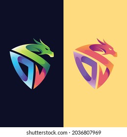 dragon logo with letter s concept