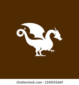 Dragon logo with meat vector illustration