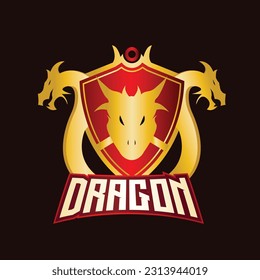 dragon logo red esport game online