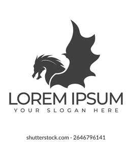 A dragon logo represents strength power and wisdom through a bold mythical creature design.