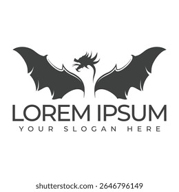 Um logotipo de dragão representa força e sabedoria através de um design de criatura mítica ousada.