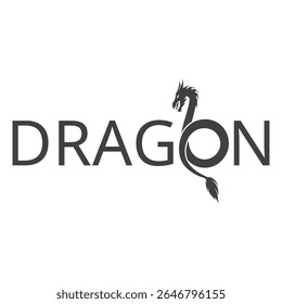 Um logotipo de dragão representa força e sabedoria através de um design de criatura mítica ousada.