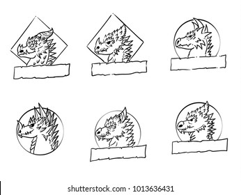 Dragon Logo Set