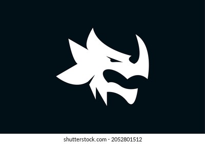 Dragon Logo Simple Silhouette Style for Company Business Esport Icon Gaming