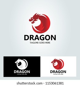 Dragon logo, Dragon sport logo, Element for the brand identity